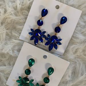 3for 24 Blue and green drop earing